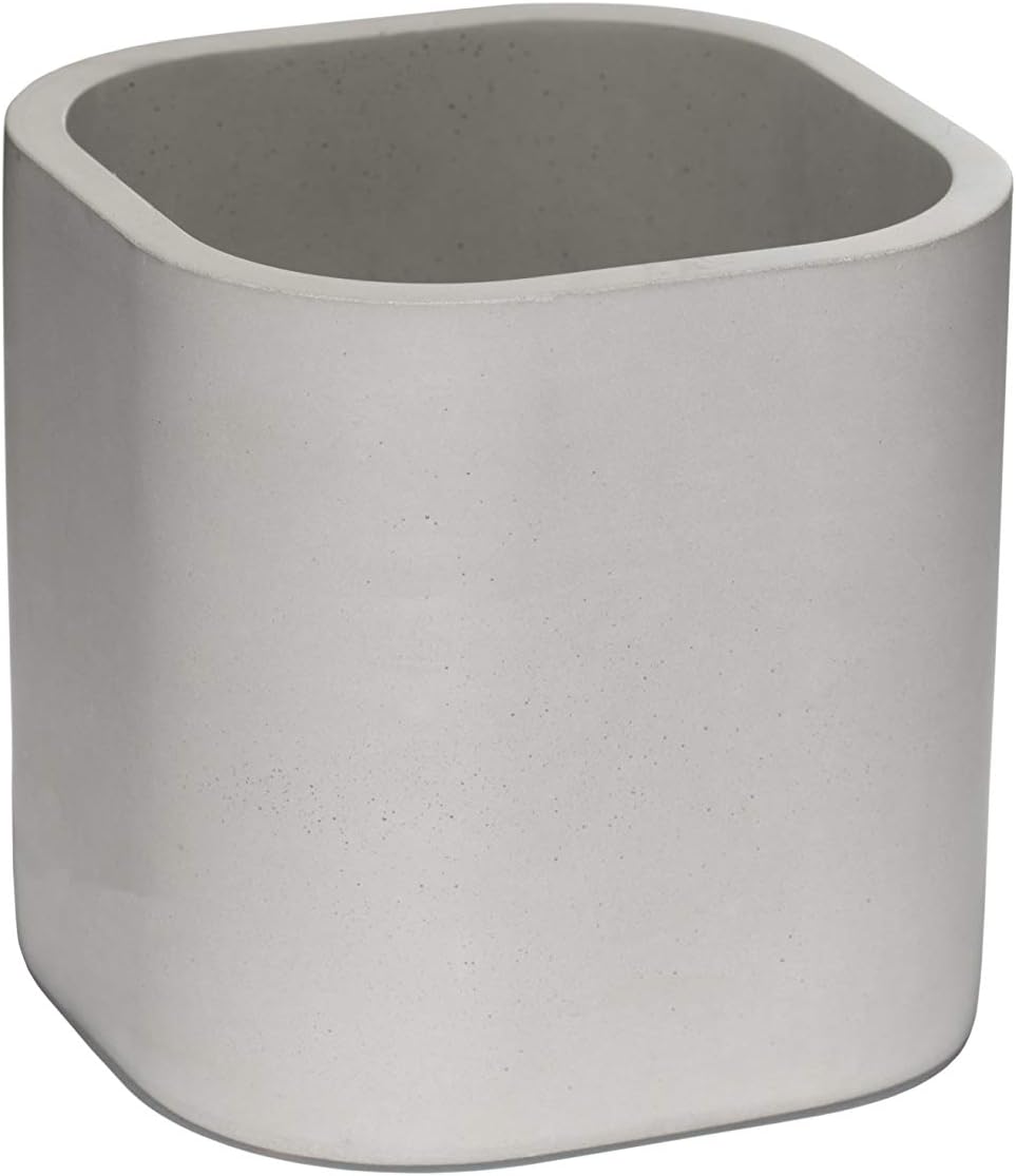 TIVIT Modern Concrete Planter Made in Denmark - Minimalist Danish Designed Pots, Smooth, Silky Surface to Uniquely Showcase Your Plants - Hand-Poured Individually in Denmark - Color Gray (Large)
