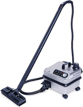US Steam FALCONTM Commercial Steam Cleaner | 1800 W | Lightweight, Durable, Stainless Steel | 305*F & 70PSI | Hot Water Burst Feature | Long 12ft Hose | 1 gal. Boiler | Great for Auto Detailing