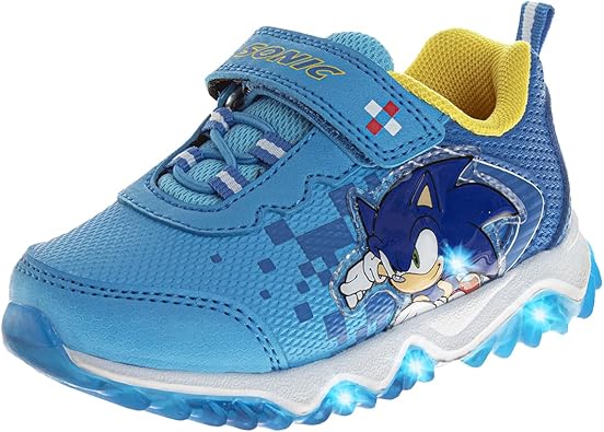 Josmo Kids Sonic the Hedgehog Sneakers LED Light Up Shoe Toddler/Little Kid