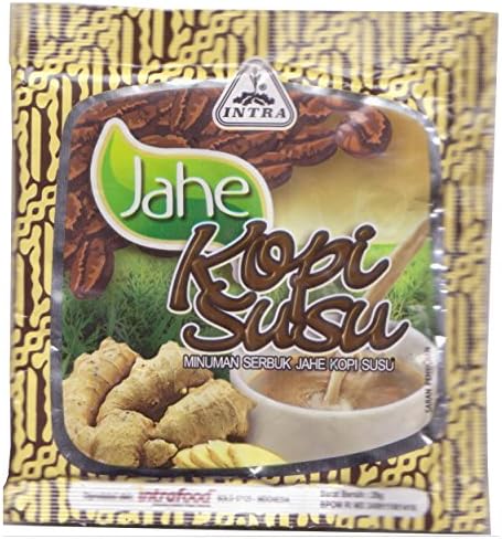 Intra Jahe Kopi Susu - Instant Ginger Tea with Coffee and Milk, 28 Gram ( 10 Sachets)