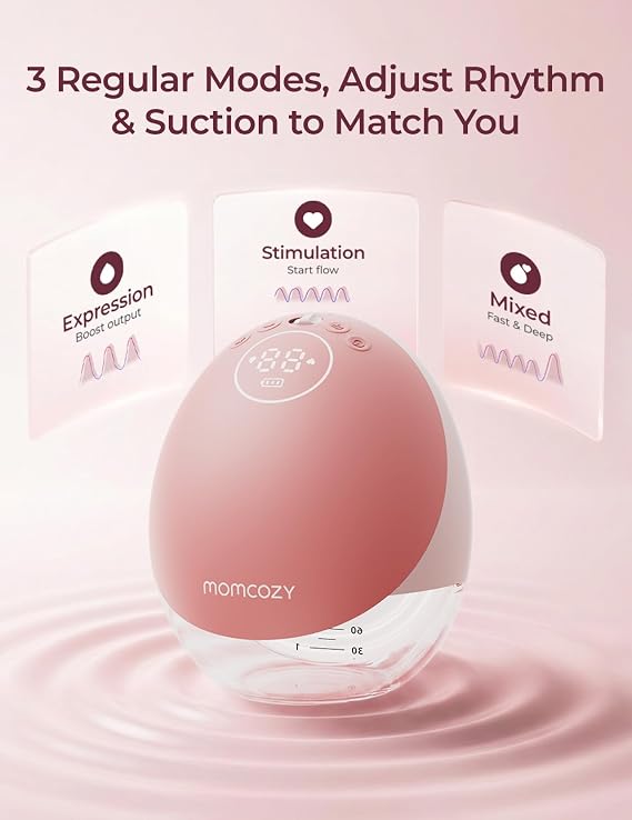 Momcozy Breast Pump Hands-Free Upgraded Mobile Flow M9 24mm, 2Pcs Cozy Red