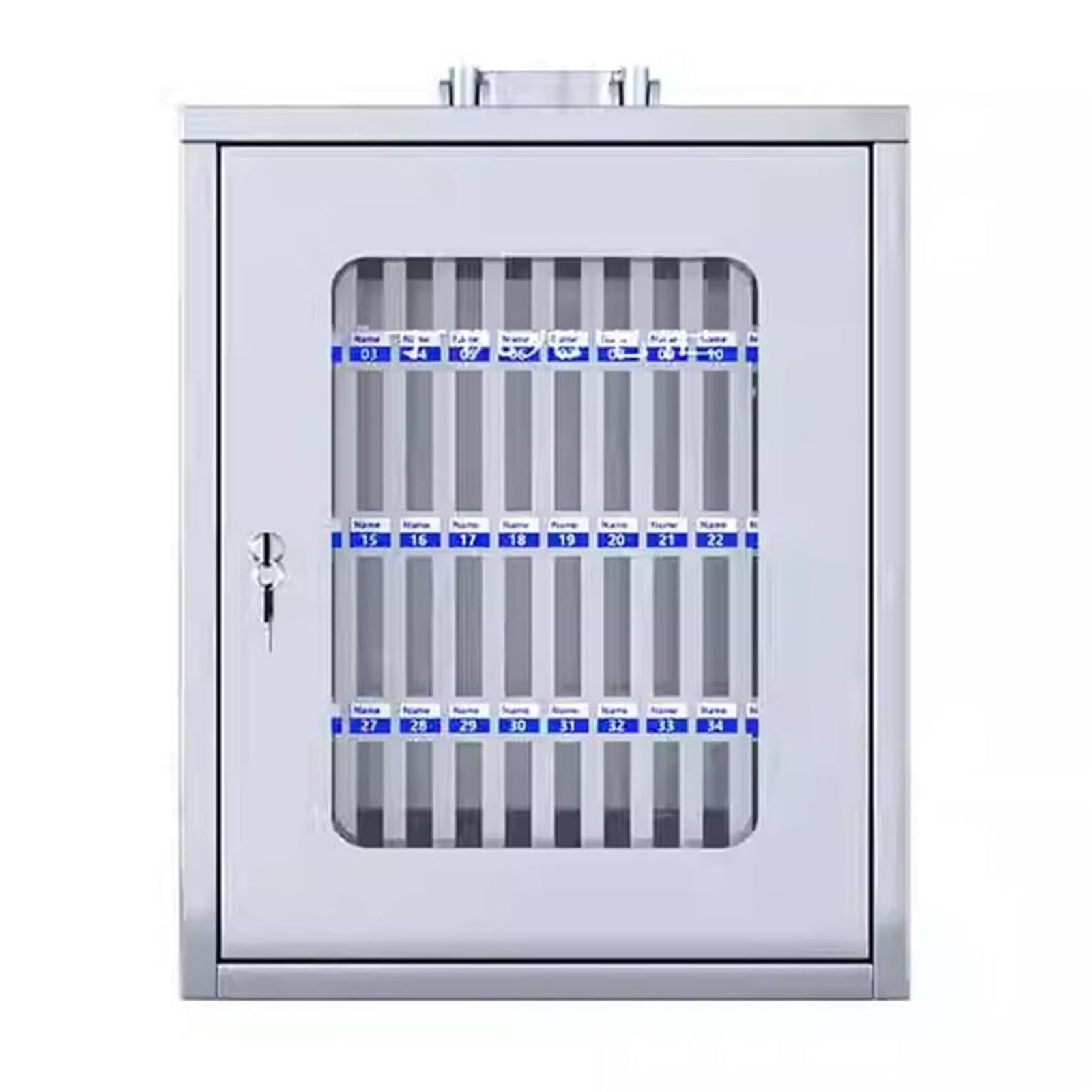 Mobiletto Portatelefono in Acciaio Inox da 36 Scomparti, da Parete per Aule E Uffici, Supporto Sicuro per Dispositivi Mobili, Soluzione Salvaspazio per Scuole E Luoghi di Lavoro