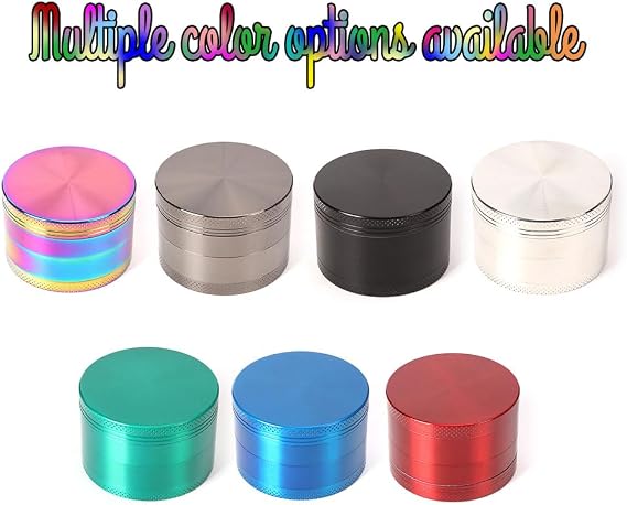 Personalised Grinder for Herbs, Custom Name Herb Grinders, Engrave Text Grinder Portable Zinc Alloy Metal, Multicolour, 4 Pieces Grinders 1.6/2.0/2.2/2.5/3.0 Inches