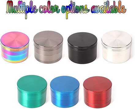 Personalised Grinder for Herbs, Custom Name Herb Grinders, Engrave Text Grinder Portable Zinc Alloy Metal, Multicolour, 4 Pieces Grinders 1.6/2.0/2.2/2.5/3.0 Inches