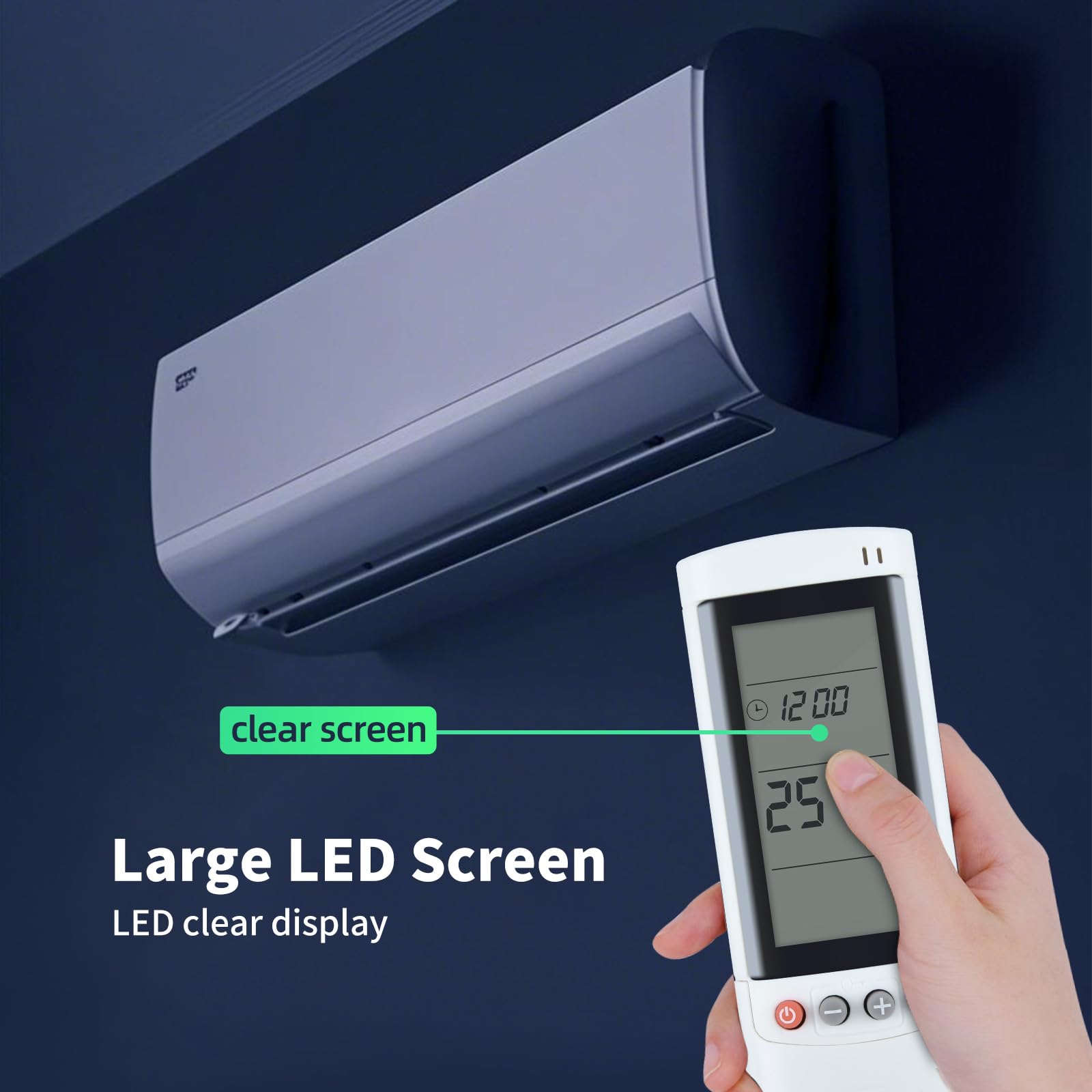 Télécommande De Remplacement RC08A/RC08B Pour Climatiseurs Gree, Airwell, Electra - Infrarouge, Portée Longue - 8