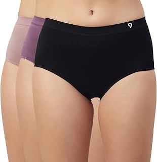 C9 Airwear High Rise Solid Pack of 3 Seamless Hipster Panties Combo for Ladies Price In India