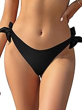 SHEKINI Two Piece Swimsuit for Women Sexy V Hook Cutout Halter Adjustable Elegant Bikini Top with Triangle Bikini Bottom Bikini Sets Beachwear Bandeau