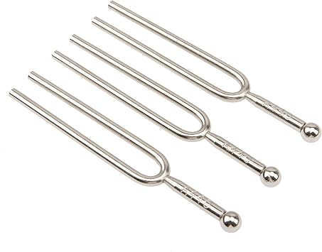 3Pcs Yootones A 440Hz Tuning Fork Standard Tuner Tone Tool Musical Instruments Compatible with Violin Guitar Tuner Device Silver