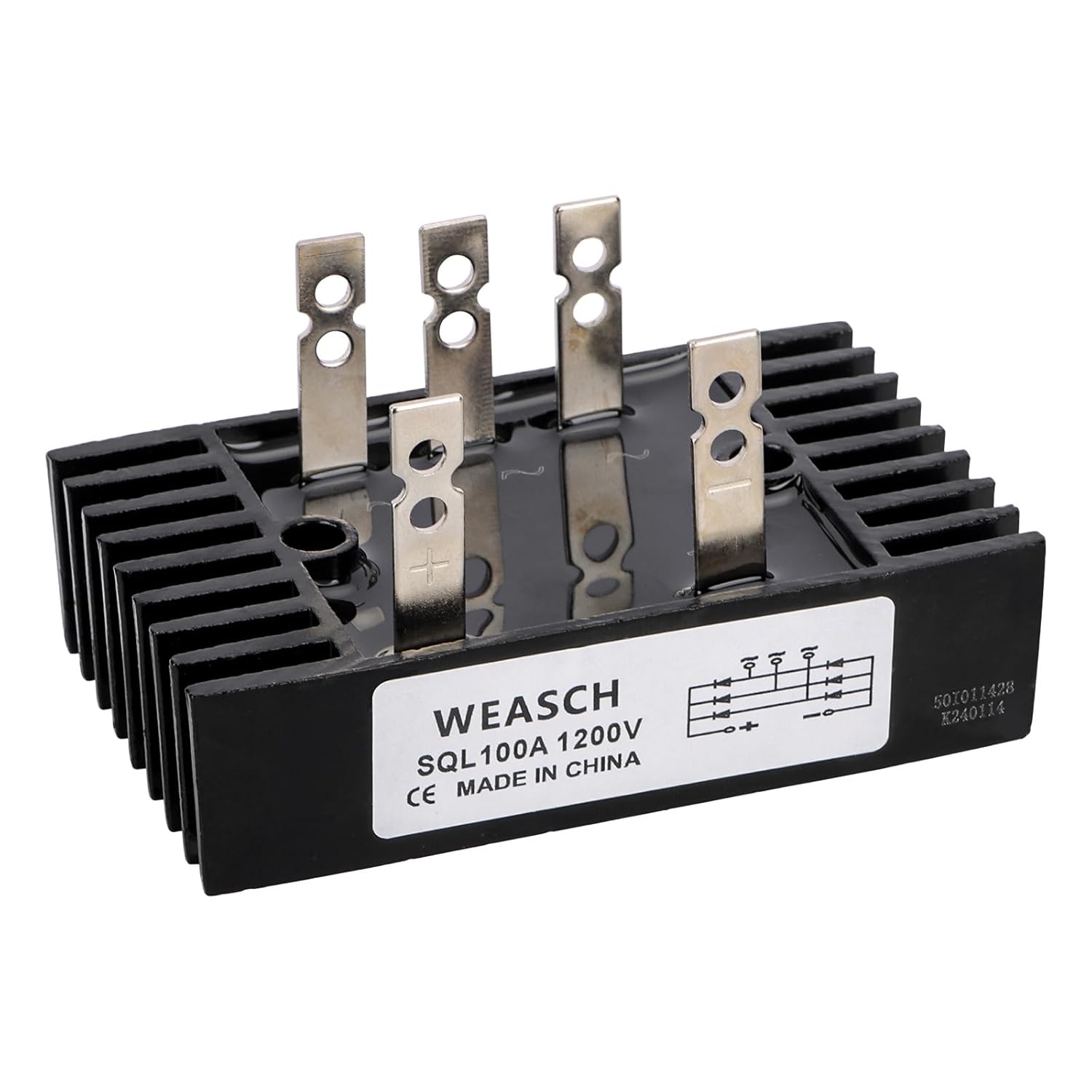 Three Phase Bridge Rectifier, SQL-100A, AC to DC, 100A 1200V, Diode Module (1)