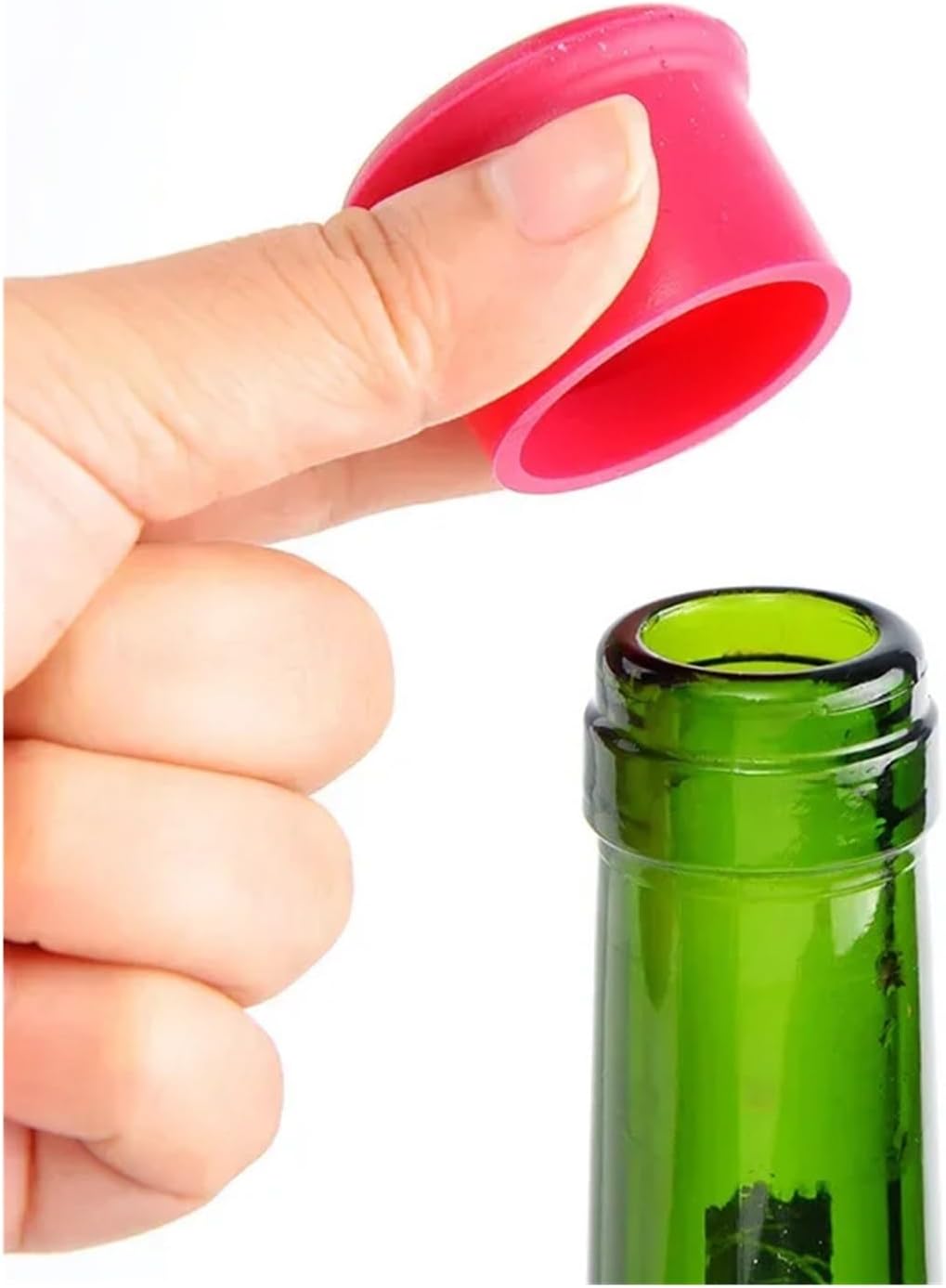40 Pcs Wine Stoppers Reusable Silicone Corks Glass Beverages Beer Champagne Kitchen Bottles Caps Durable Bar Accessories(Orange)