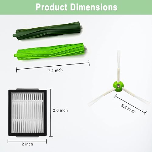 Miniatura 3 de roomba i7 piezas de repuesto para irobot Roomba i3 i3+ i4 i6 i6+ i7 i7+ i8 i8+Plus E5 E6 E7 J7 I,E & J Series aspiradoras, 3 juegos de cepillos de