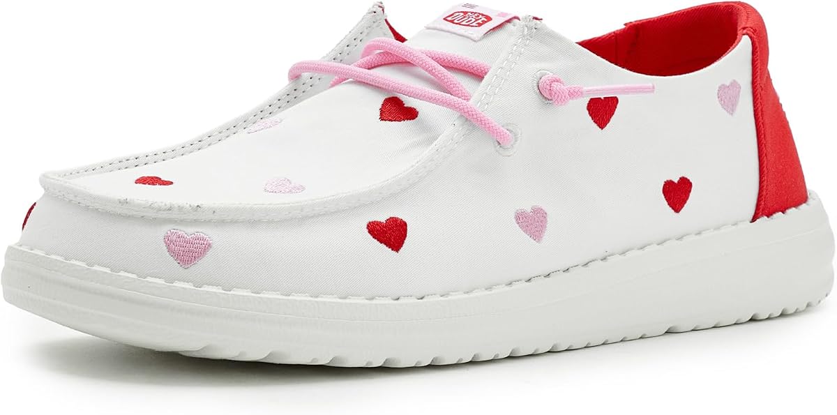 HEYDUDE Wendy Embroidered Hearts
