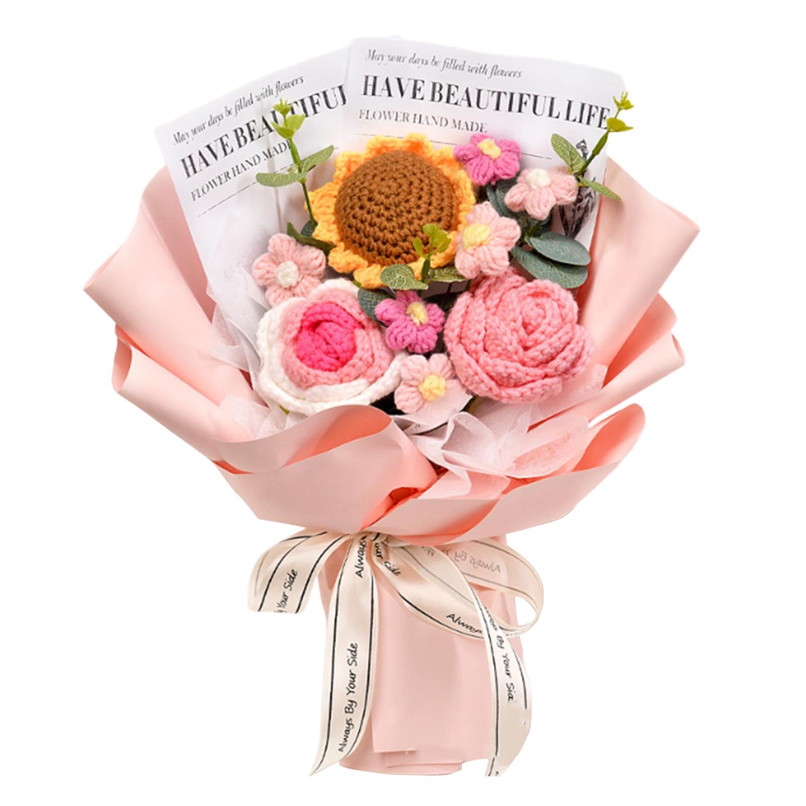 Composition florale au crochet : le cadeau d'anniversaire idéal