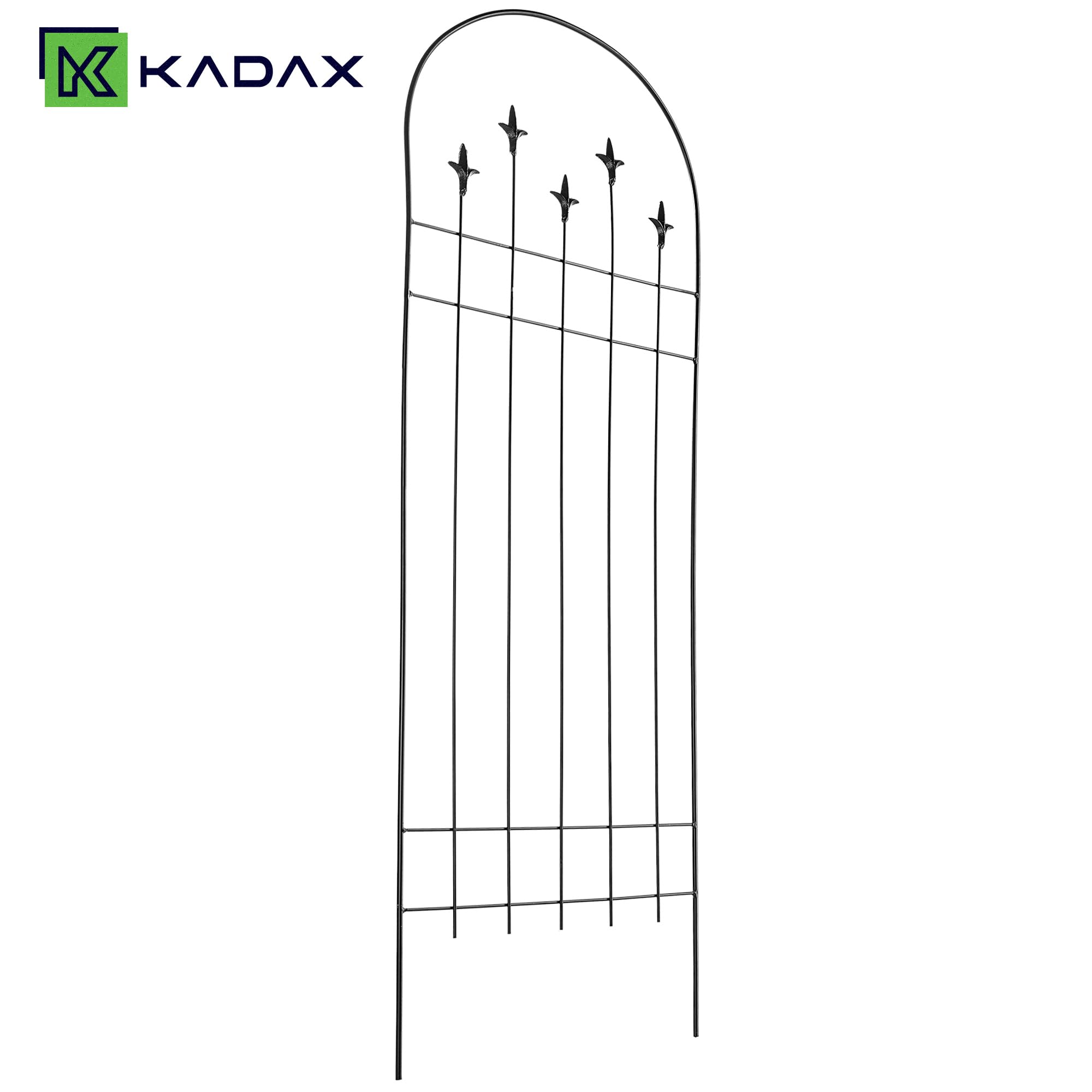 KADAX Metall Rankgitter 50 x 140 cm, Kletterhilfe für Pflanzen, Rankspalier aus pulverbeschichtetem Stahl, Pflanzenstütze für Kletterrosen & Clematis