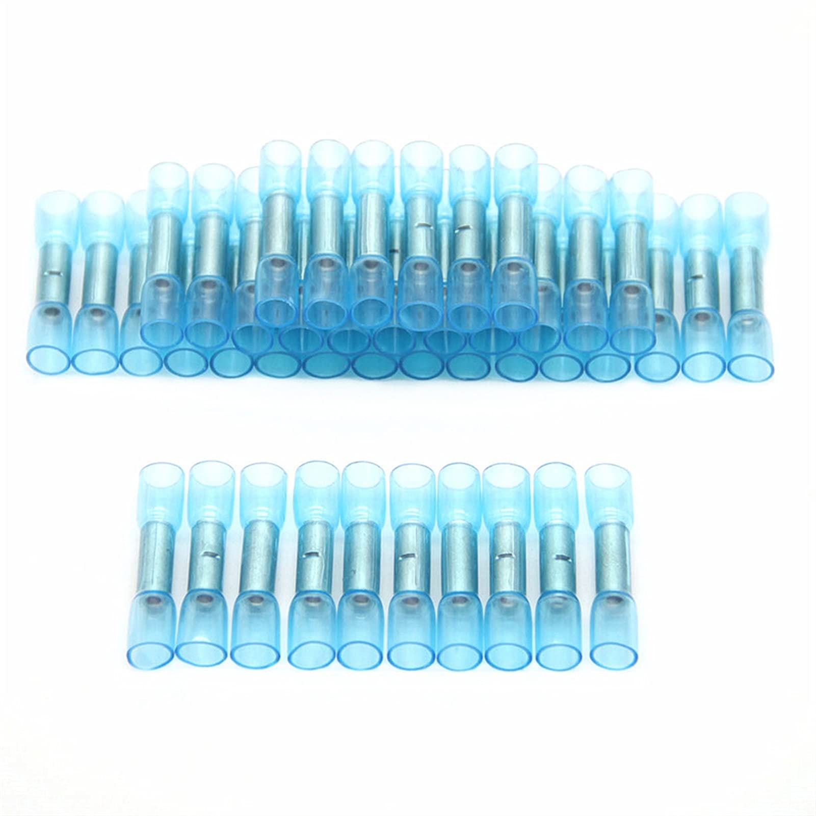 ZBORAVPIX Heat Shrink Solder Butt Connectors， Heat Shrink Terminal Insulated Butt Crimp Connectors 14-16 AWG Multiple Sizes(10PCS)