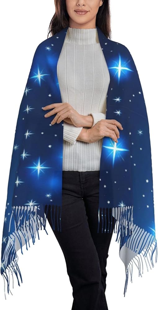 star pattern long scarf