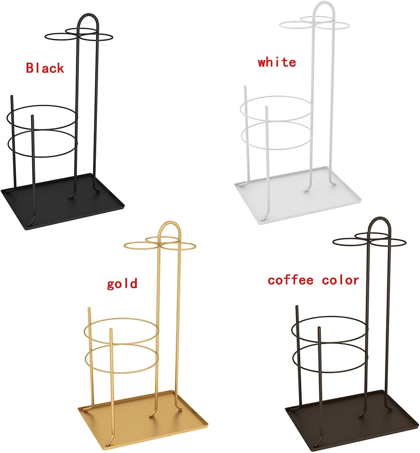 Resistente DiseñO Soporte De Paraguas De Metal Bastidores De Paraguas Almacenados 6 Marco De Paraguas Soporte De Paraguas para Bastones Bastones Paraguas Alta Durabilidad(Bruin)