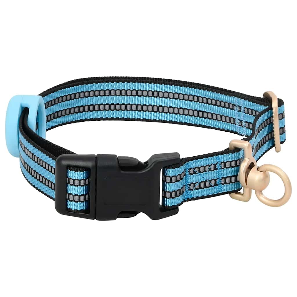 Verstellbares Hundegeschirr mit Leine und Halsband Blau XL aus Polyester, 4 Gurte, reflektierend, sicherer Halt, ideal für Spaziergang, Training, Welpenzubehör, robust und waschbar