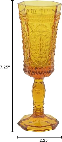Miniatura 5 de 10 Strawberry Street Vaticano - Flauta de champán de 4 onzas, juego de 6, vidrio ámbar