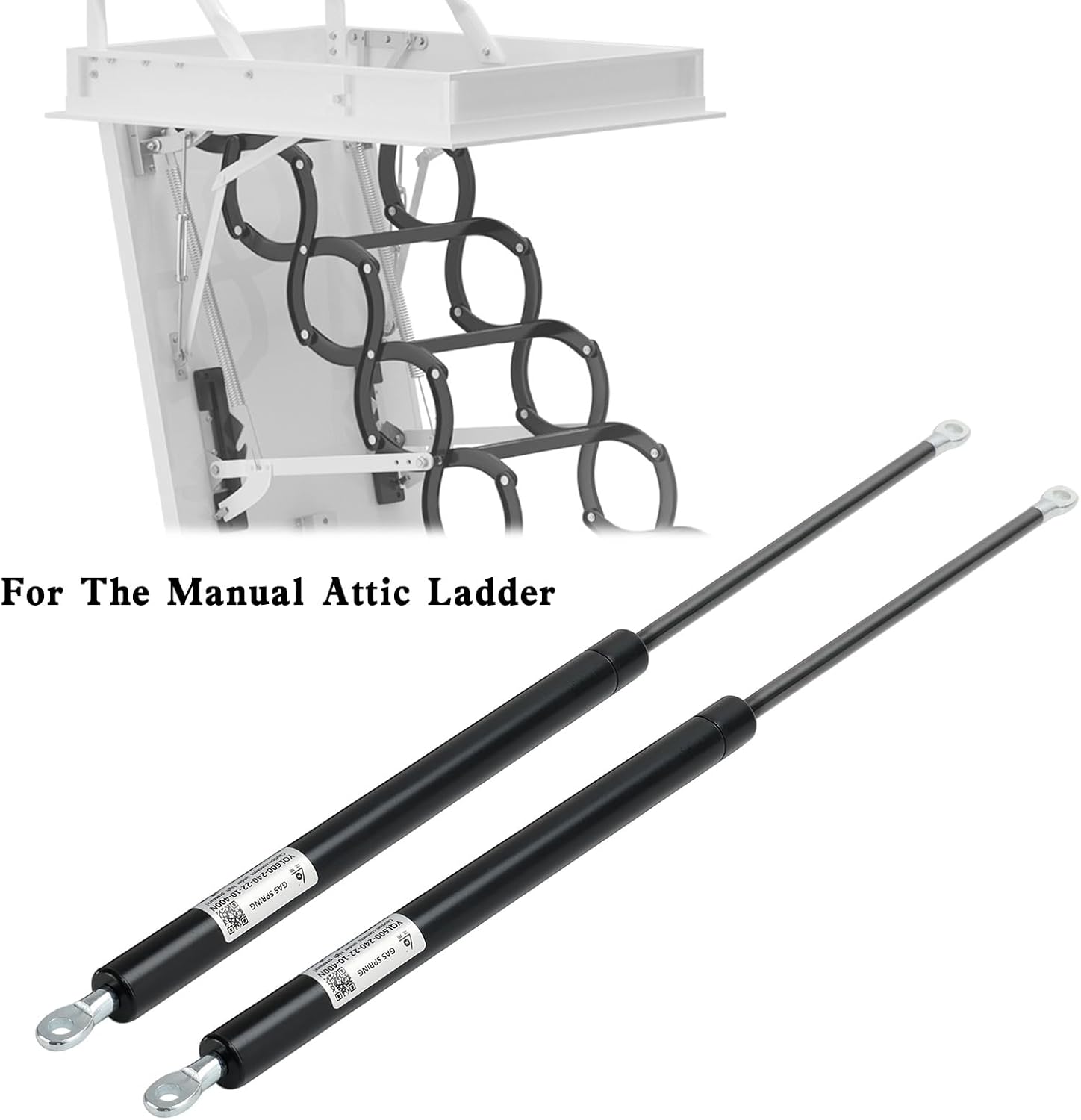 2pcs Attic Ladder Hydraulic Rod Bracket Accessories Replacement Fit for The Manual Attic Ladder,Only Applicable to The Manual Attic Ladder Sold in Our Store.
