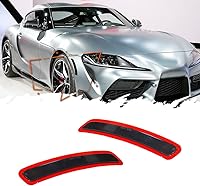 Vista 10 de para Toyota GR Supra 2020-2022 Reflectores de Marcador Lateral del Guardabarros del Parachoques Trasero con Lente Ahumado