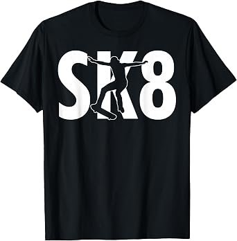 SK8 Cool Skateboard Design Skateboarding Tricks Skater T-Shirt