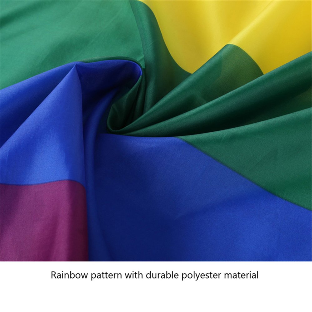 Regenbogenflagge Gay-Flagge [90x150cm] – Wetterfest, Mit Ösen, Aus Polyester