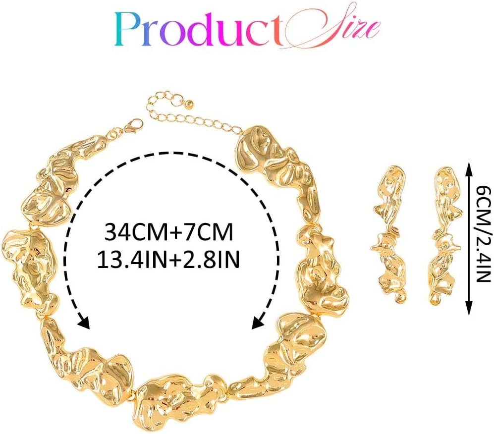 CLOACE Chunky Choker Necklace Set Gold Thick Necklaces Sets Punk Cuban Jewelry Accessories for Women - Image 7