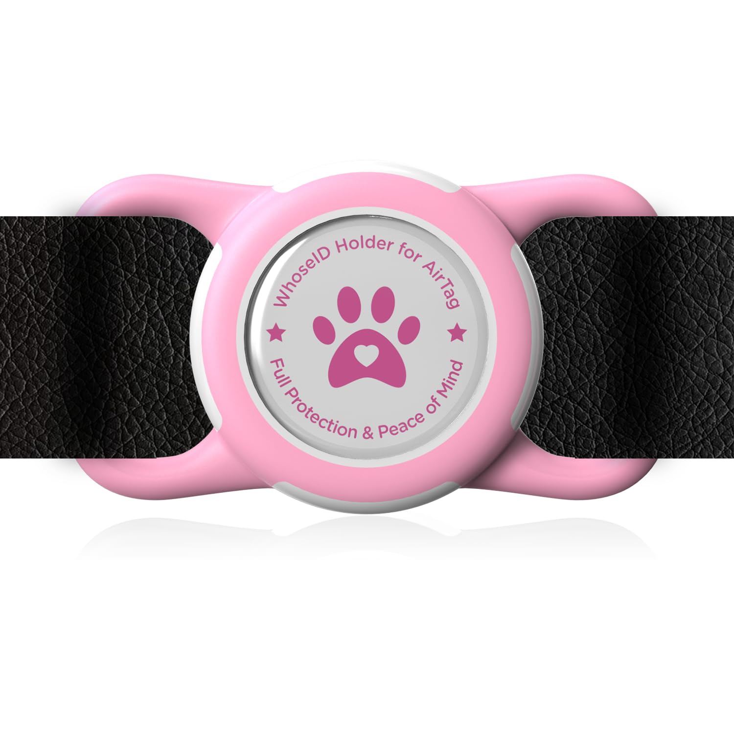 Airtag Dog Collar Holder, Durable & Lightweight Airtag Case, Slide-on Waterproof Protective Air Tag Holder for Dog Collar - for Dogs and Cats (Pink,