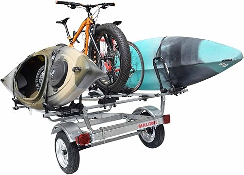 Vista 26 de Malone MPG461B2 MicroSport 2 Remolque de kayak con 2 literas y neumático de repuesto Capacidad de 20 pies/800 libras Totalmente sumergible