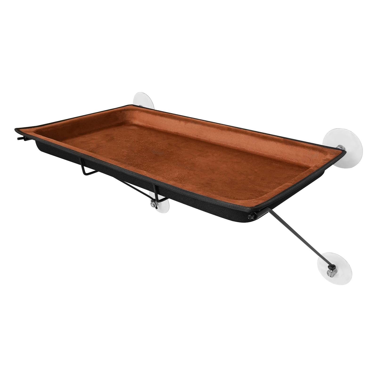 Cuccia per gatti per finestre, amaca per gatti e gatti, con ventose stabili, per negozi di animali, soggiorno, balconi, fino a 15 kg (caffè, 60 x 32 x 35 cm)