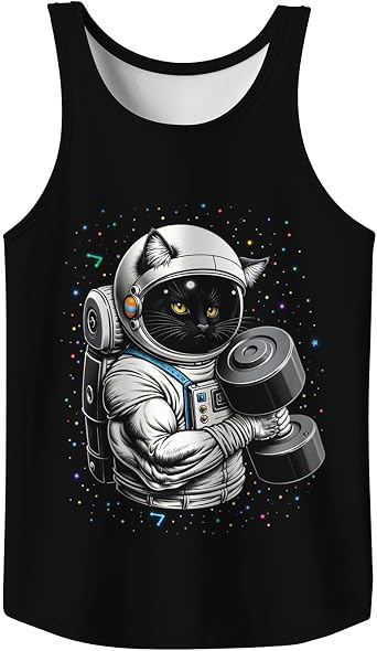 sanatty Men Rave Tank Tops, Graphic Summer Funny Sleeveless, Patriotic, Summer Beach Men's Tanks