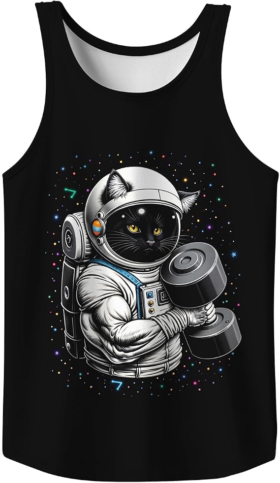 sanatty Men Rave Tank Tops, Graphic Summer Funny Sleeveless, Patriotic, Summer Beach Men's Tanks
