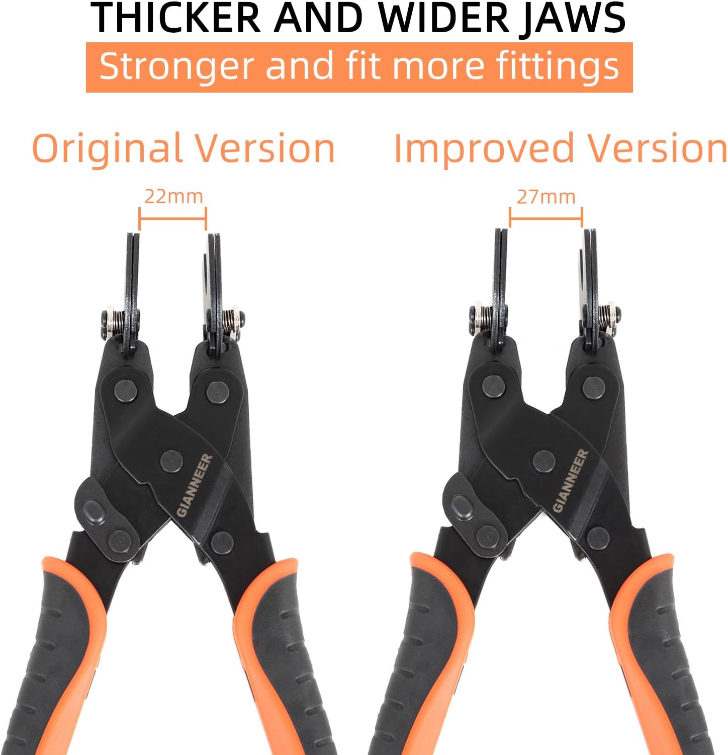 Push to Connect Removal Tool Disconnect Tongs for 1/2”, 3/4”, 1” Push Fitting Pex Removal Tool Improved Version