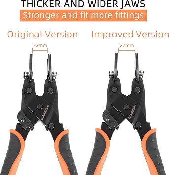 Push to Connect Removal Tool Disconnect Tongs for 1/2”, 3/4”, 1” Push Fitting Pex Removal Tool Improved Version