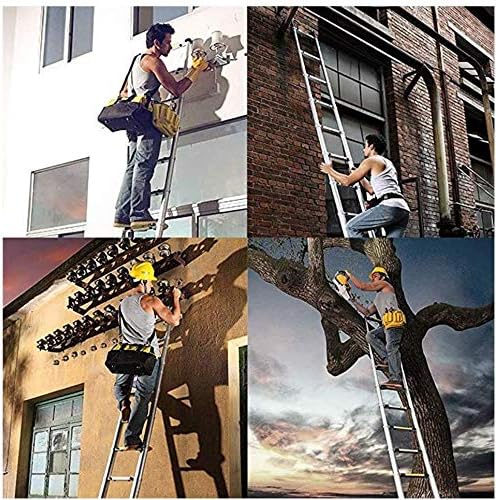 Telescopic Ladder 4.1M Multi-Purpose Folding Aluminium Telescoping Ladder Extendable Portable Loft Ladder Foldable Ladder with EN131 and CE Standard(13.5FT/4.1M)