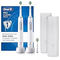 Vista 1 de Oral-B Cepillo de dientes eléctrico recargable ProAdvantage 1500, alimentado por Braun (2 unidades)