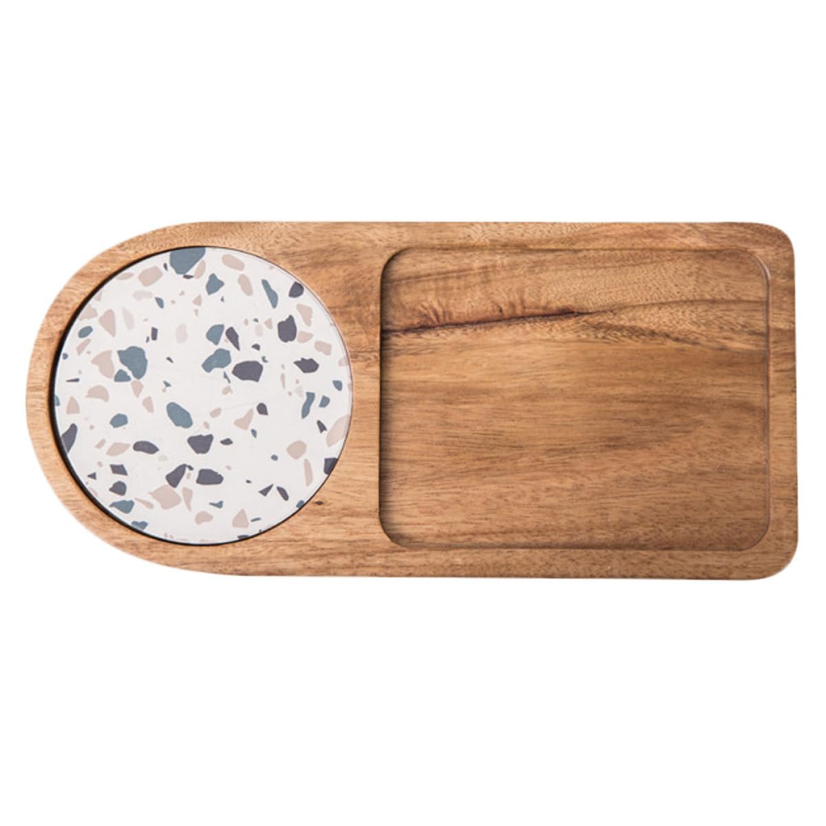 木製フードサービストレイ コースタープレート 飲料サービストレイ 自然な風合い 食器とサーブウェア ホームとキッチン キッチンと