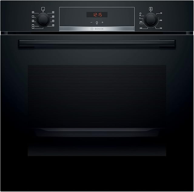 Bosch HBS534BB0B Serie 4 Built-in Oven with EcoClean Direct, Cleaning Assistance, 3D Hotair and LED display, 60 x 60 cm, Black
