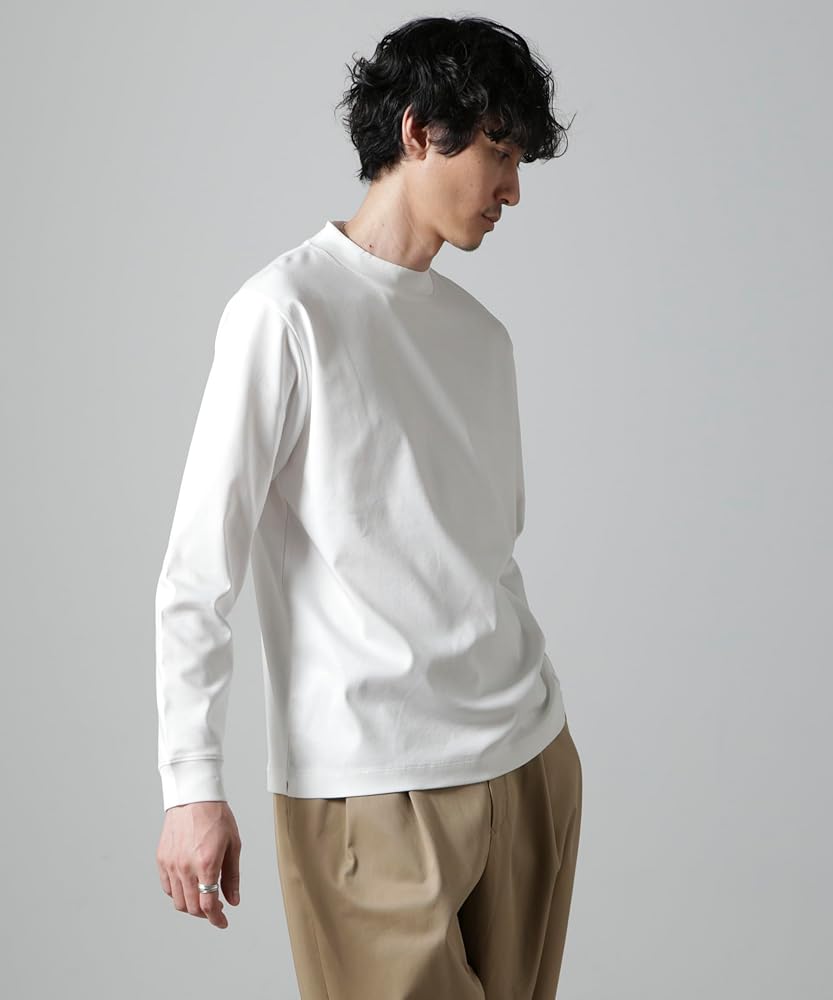 Amazon | [ナノ・ユニバース] アンチスメル モックネック Tシャツ 長袖