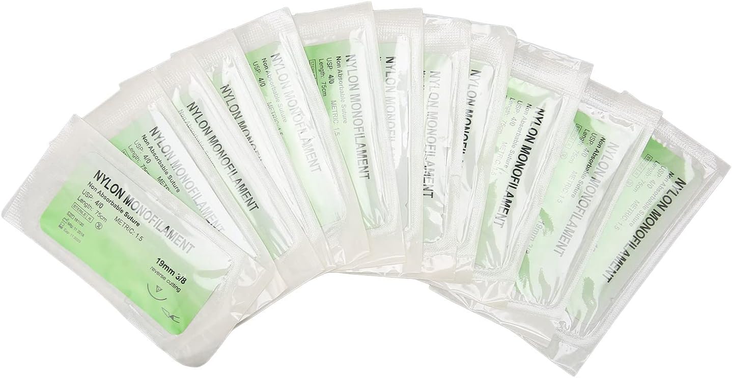 Suture Practice Thread,12pcs Sutures Thread First Aid Field Emergency Trauma Practice Suture Kit