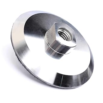 4 Inch Polishing Backing Pad Heavy-Duty Aluminium Backer for Diamond Polishing Pad Holder Hook and Loop Connector 5/8"-11 Thread...