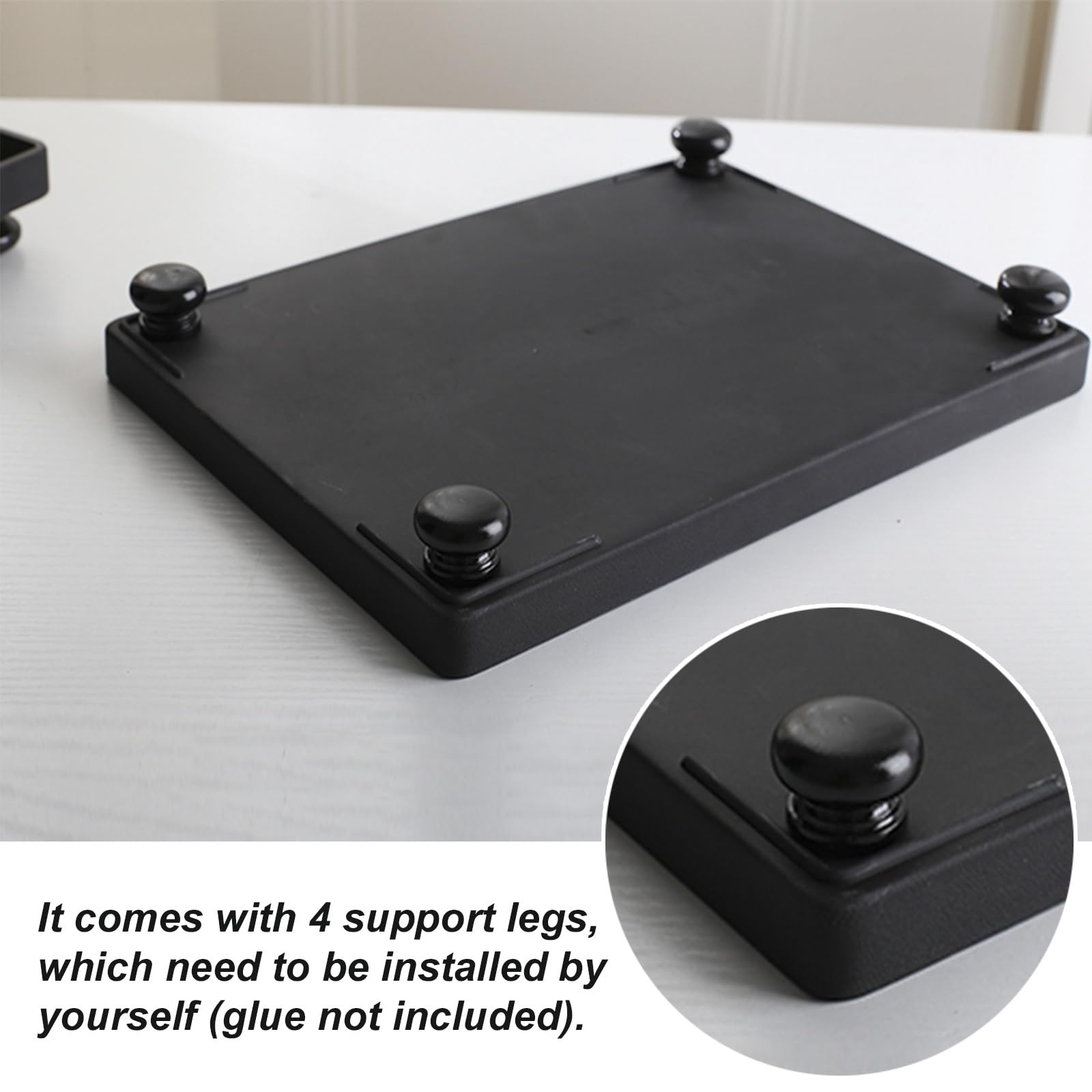 Bandejas Decorativas para Mesa de Café, Bandeja Madera, Hecha de Plástico, Resistente, Robusta y Duradera, Ideal para Cafeterías y Baños(Beige,25x35x4CM/10x14x1.5IN)