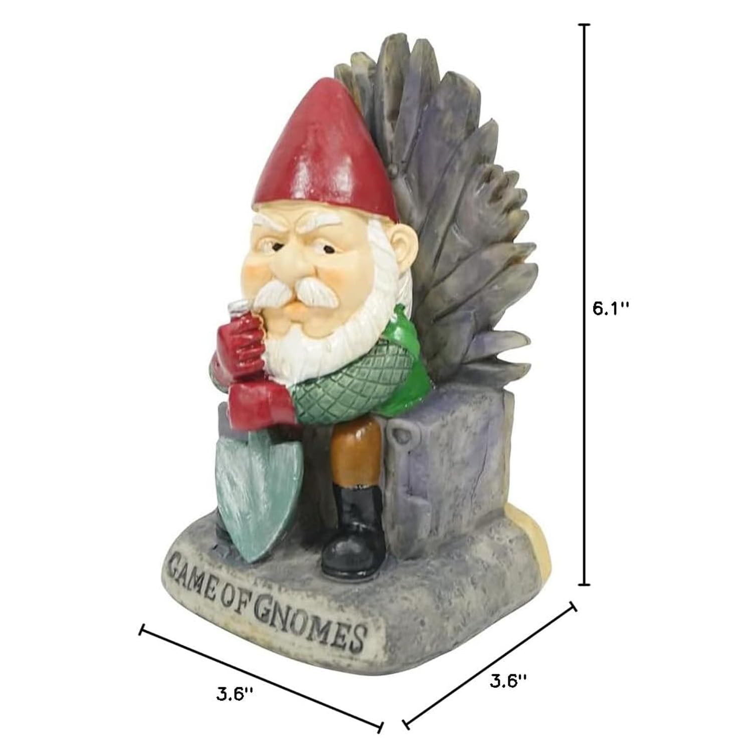 EraSpooky Estatuas de gnomos de resina de 6 pulgadas, decoración al aire libre, esculturas novedosas, decoración de patio, césped, regalos divertidos de jardín
