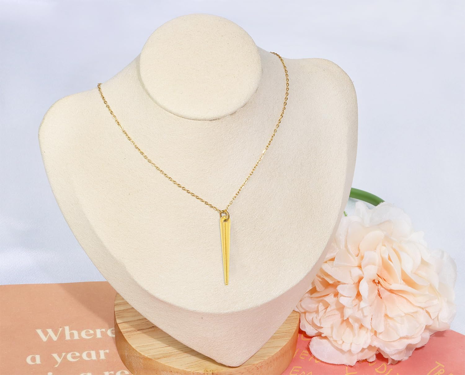 Shapenty Vintage Cone Shaped Spike Pendant Charms for Earring Necklace Bracelet Keychain Jewelry Making Christmas Wedding Birthday Halloween Themed Punk Hoops, 34x5mm, 50PCS - Image 5