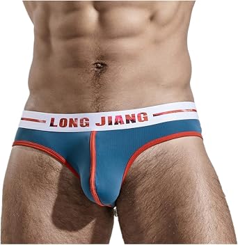 GAOGAO Sexy Men Silky Hip Raising Briefs Breathable Mesh Ice Silk underwear Dry Fast