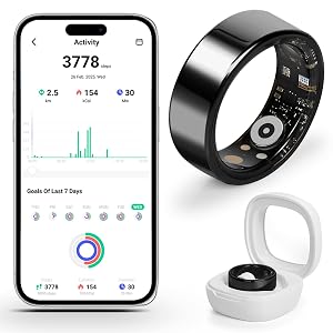 Weylmd Smart Ring for Women and Men Fitness Health Smart Ring with Heart Rate and Sleep Tracking Waterproof