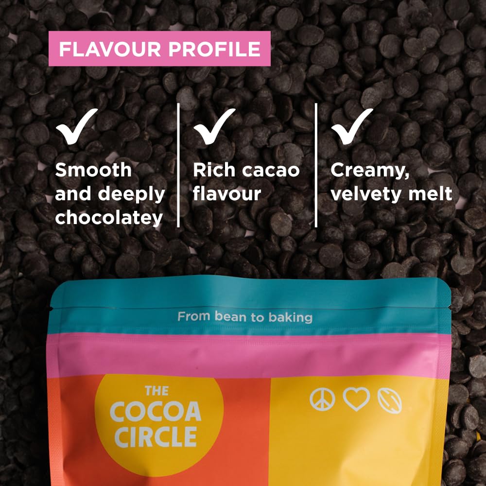 The Cocoa Circle 70,5% Cacao en pepitas 300 g Chocolate tostado de grano entero origen único