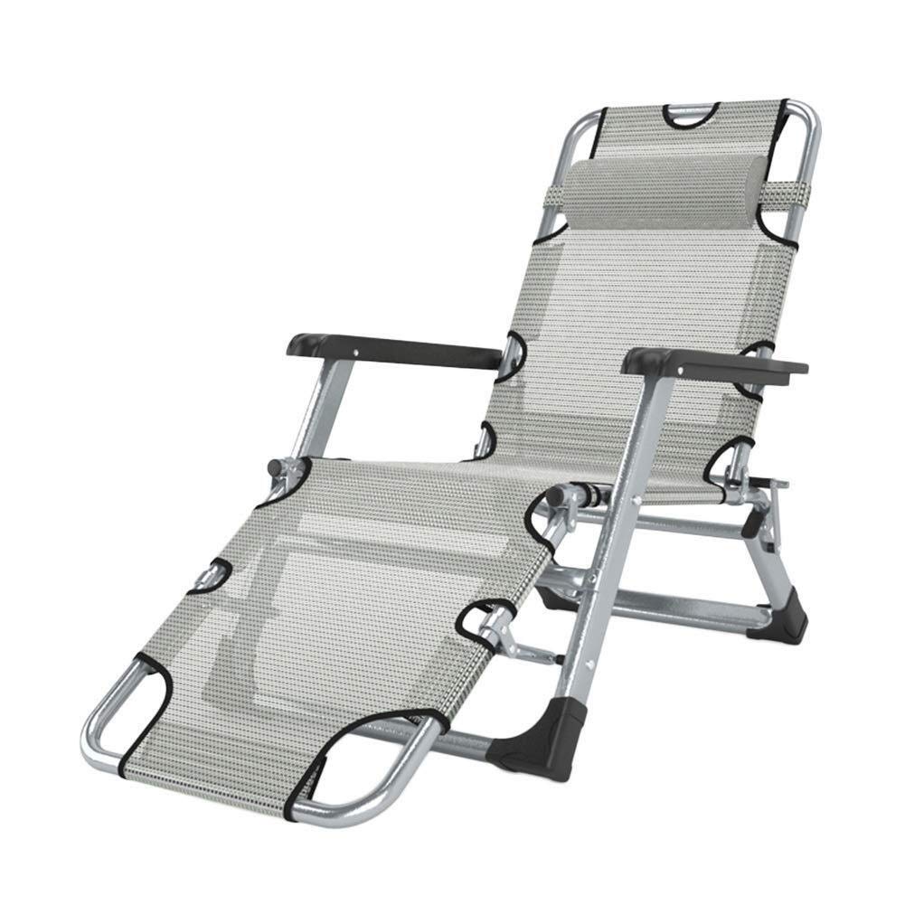 Chaise longue de jardin inclinable sans gravité supportant 200 kg gris