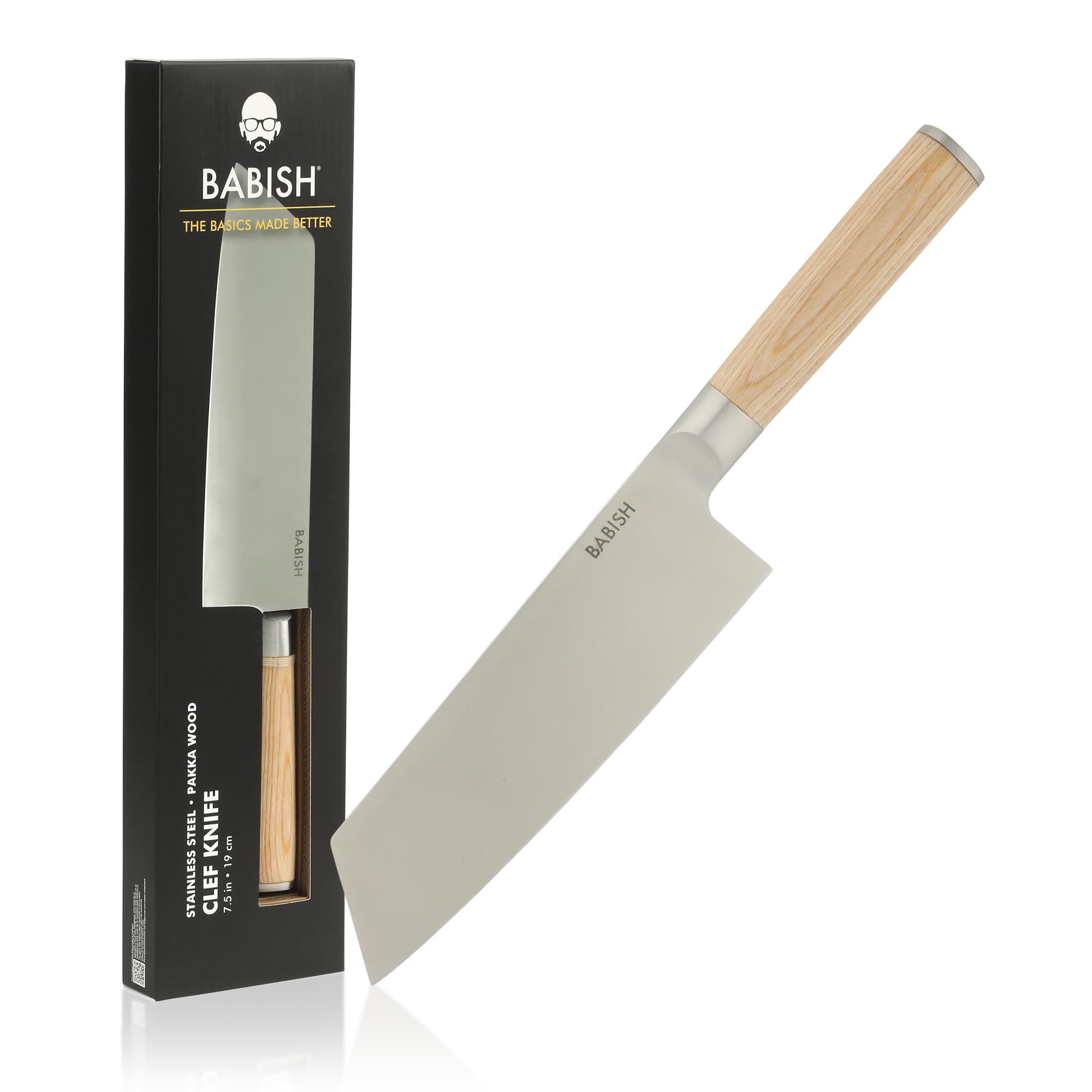 Babish High-Carbon 1.4116 German Steel Cutlery, 7.5" Clef (Cleaver + Chef) Kitchen Knife, Good Housekeeping Standout Knife of 2022 — Amazon image 8